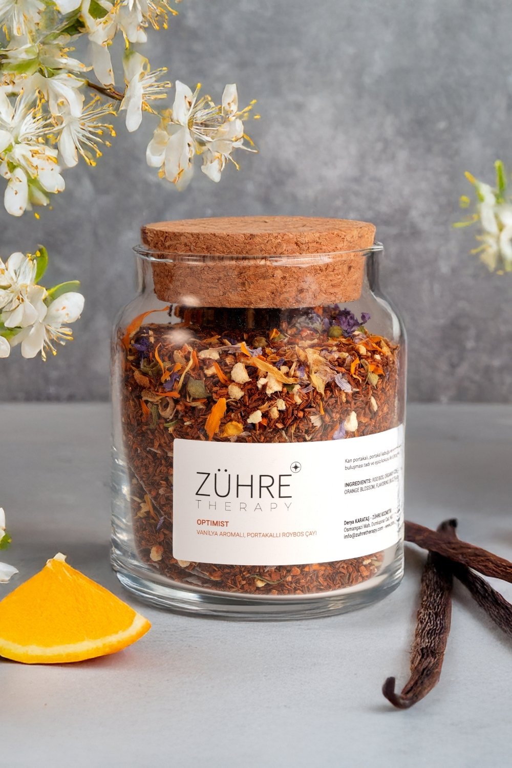 Optimist Rooibos Bitki Çayı – Vanilya ve Portakal Aromalı | Zühre Therapy