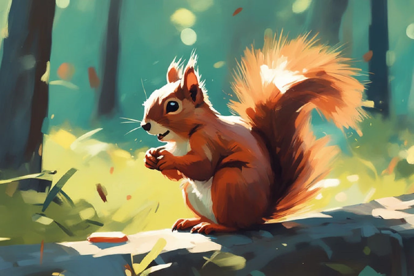 Renkli Baskılı Sayılarla Boyama Hobi Seti: Sincap