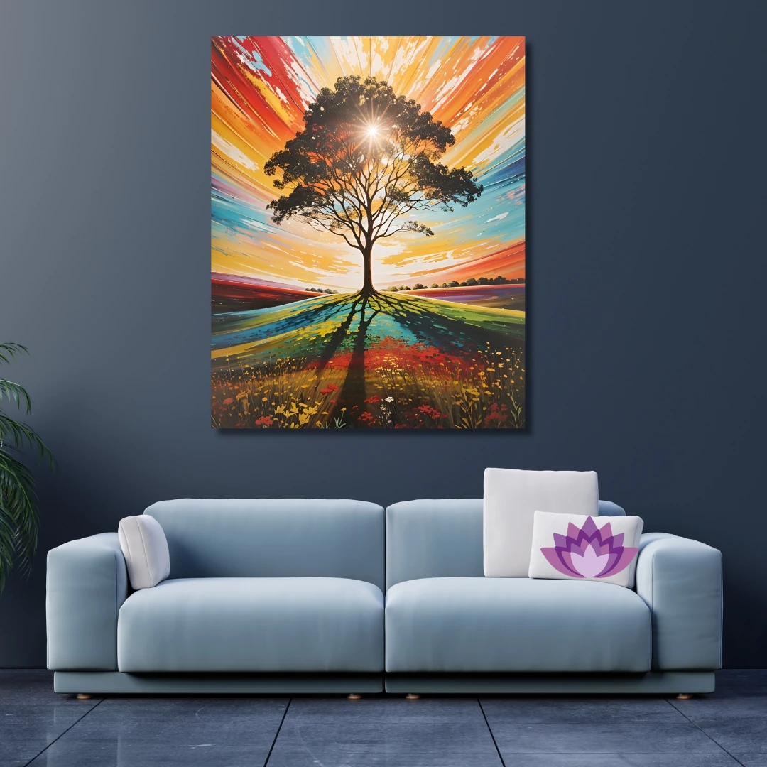 Sayılarla Boyama Hobi Seti Renkli Baskı:  Ağacın Yansıması