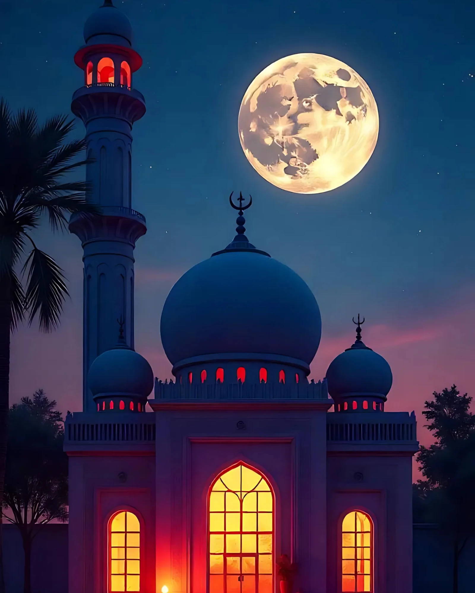 Sayılarla Boyama Seti Kasnağa Gerili İslami Eserler: Nurlu Gece