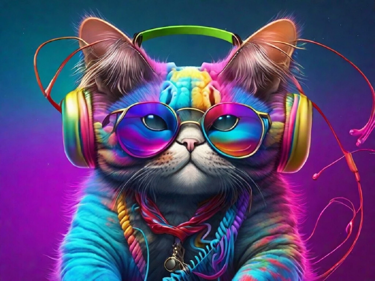 Sayılarla Boyama Hobi Seti Renkli Baskılı: DJ Kedi