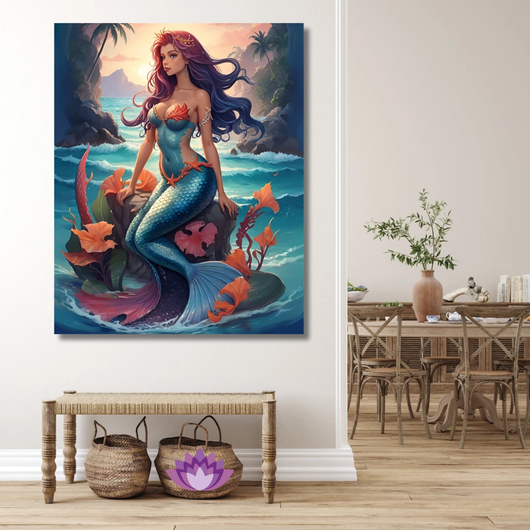 Sayılarla Boyama Hobi Seti renkli Bskı:  Deniz Kızı