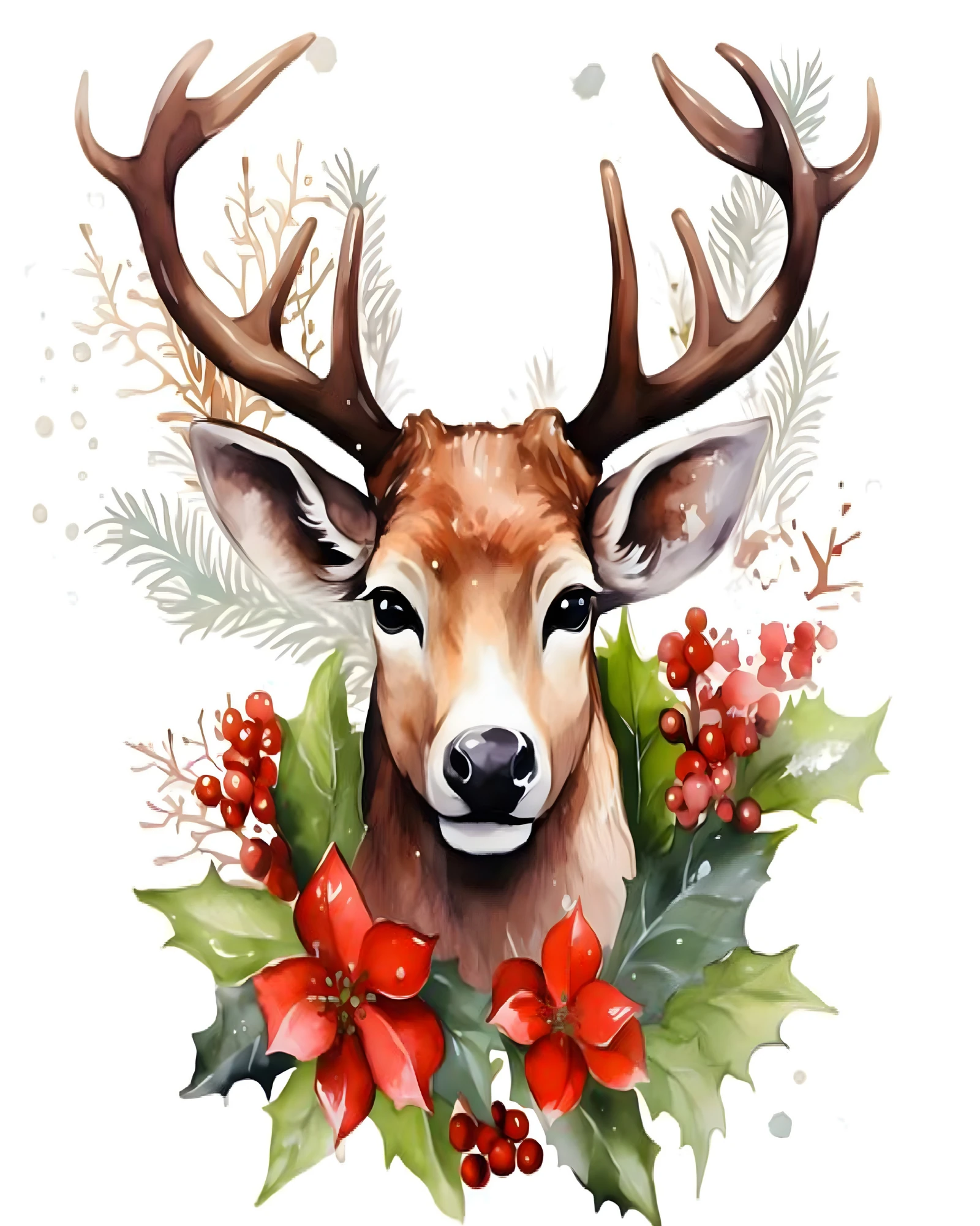  Sayılarla Boyama Seti Yeni Yıl Temalı:  Süslü Geyik 2