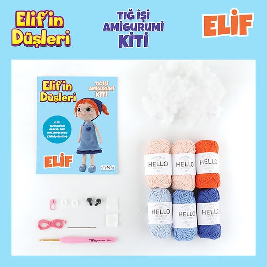 Amigurumi Seti, Elif'in Düşleri, Amigurumi Oyuncak LAK05