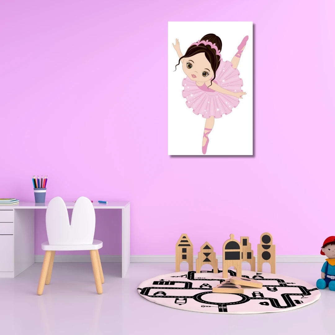 Çocuklar için Renkli Baskılı Sayılarla Boyama Hobi Seti: Balerin