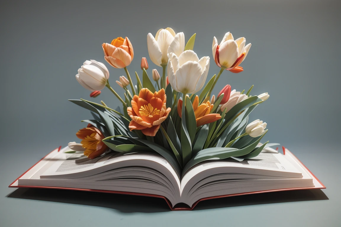 Renkli Baskılı Sayılarla Boyama Hobi Seti: Kitap ve Laleler