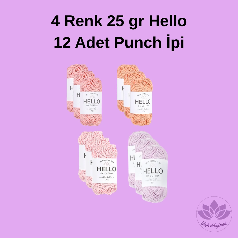 Punch Nakış Başlangıç Seti – 4 Renk İplikli, Kumaşlı, Kasnaklı, İğneli Tam Set (Yeni Başlayanlar İçin)
