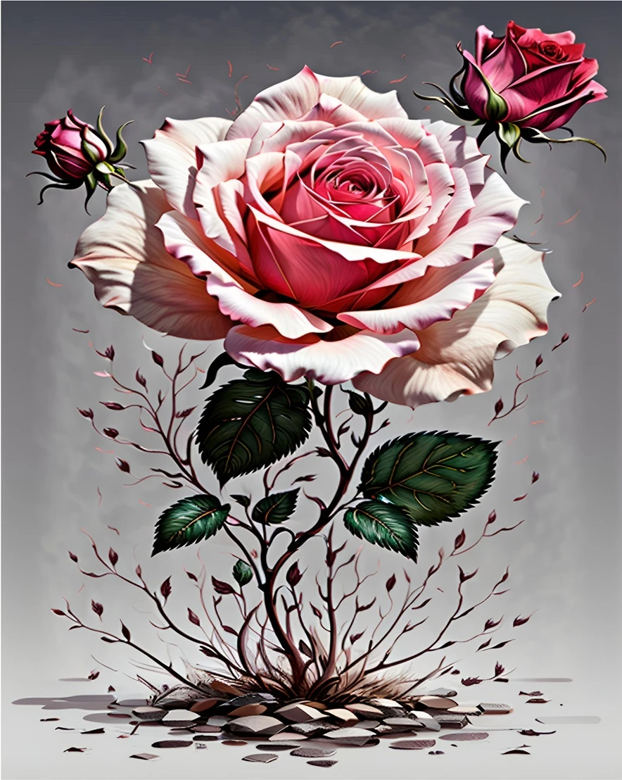 Sayılarla Boyama Hobi Seti Renkli Baskı: Pembe Gül