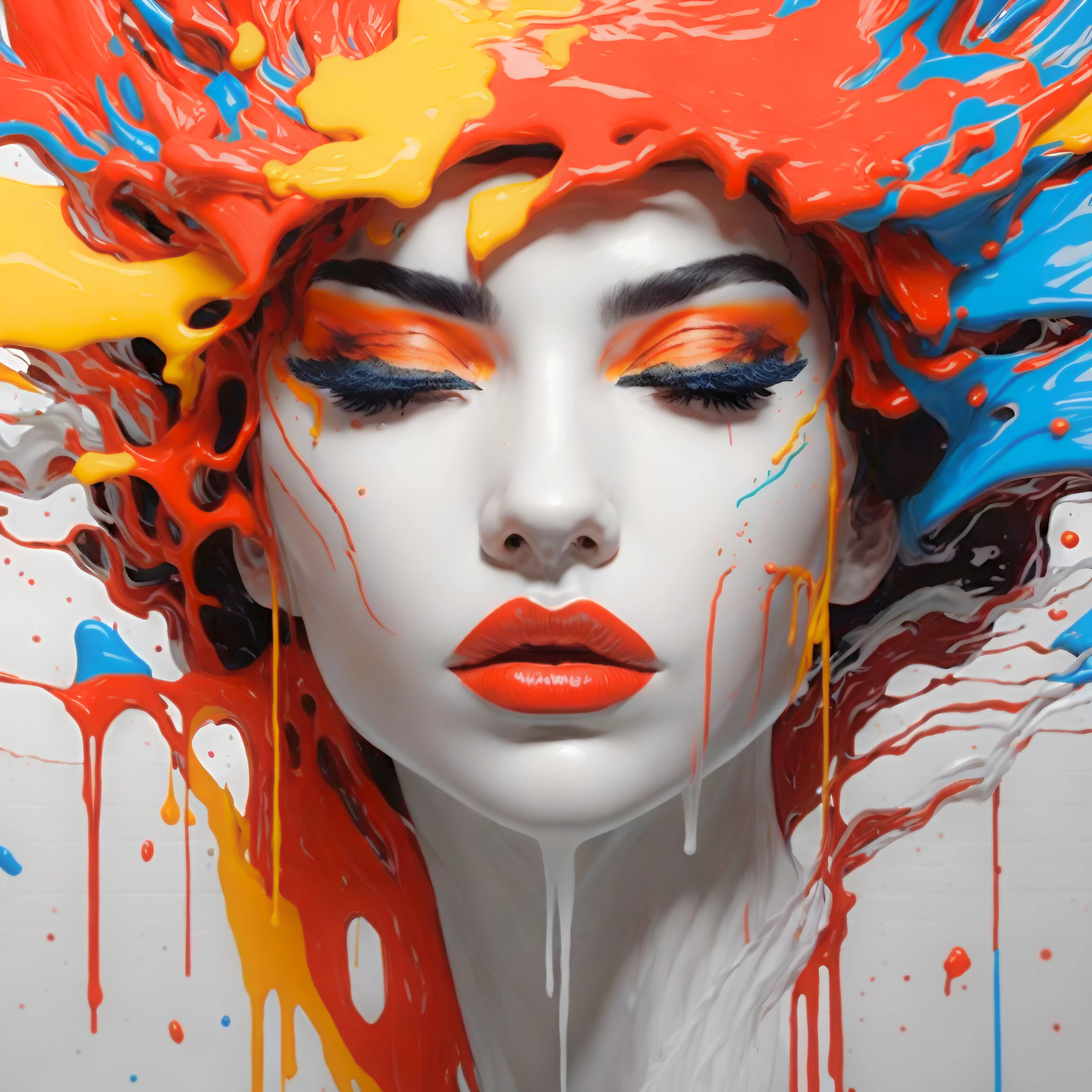 Renkli Baskılı Sayılarla Boyama Hobi Seti: Renkli Kadın 4