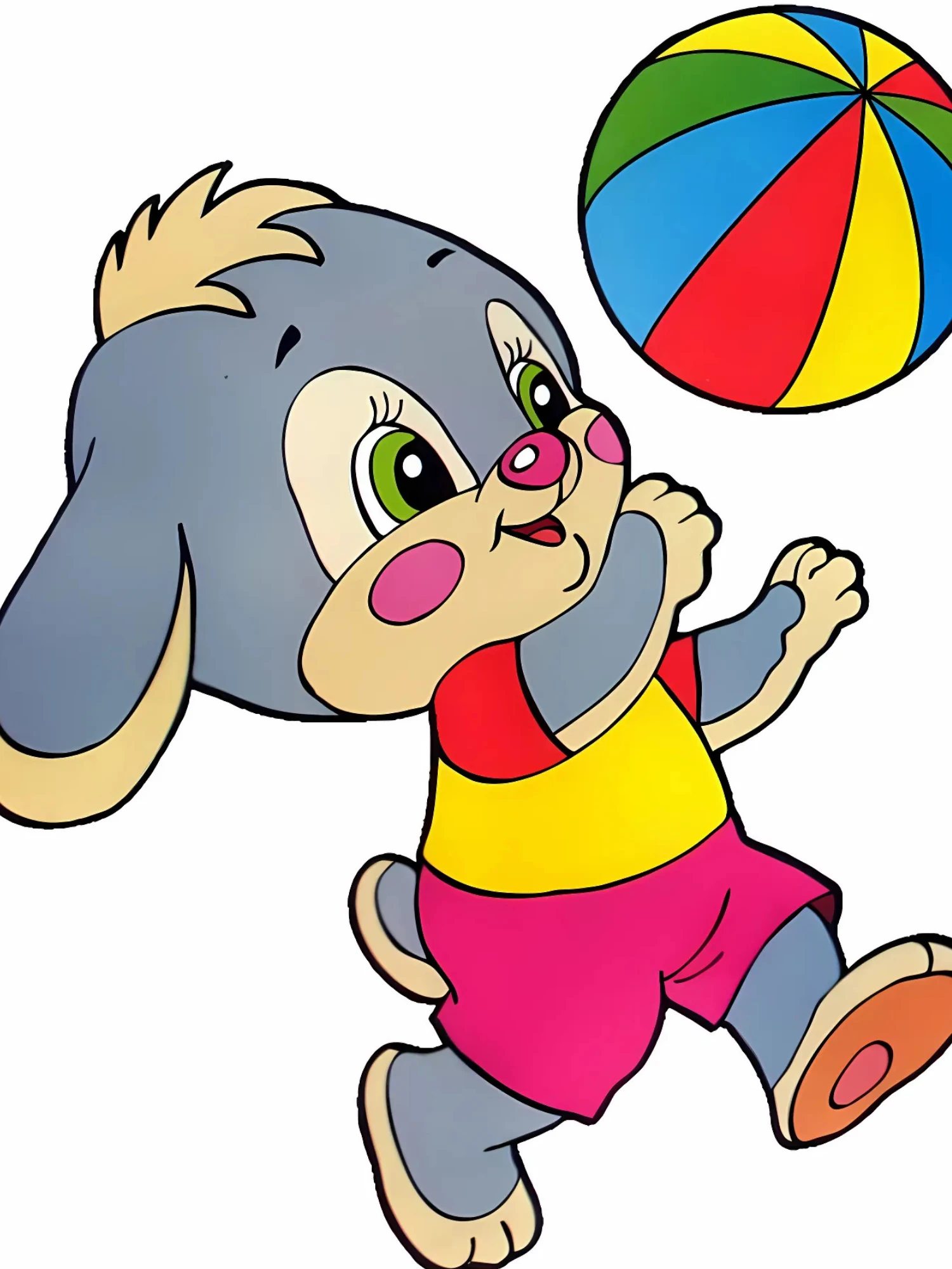 Çocuklar için Renkli Baskılı Sayılarla Boyama Hobi Seti: Sporcu Tavşan