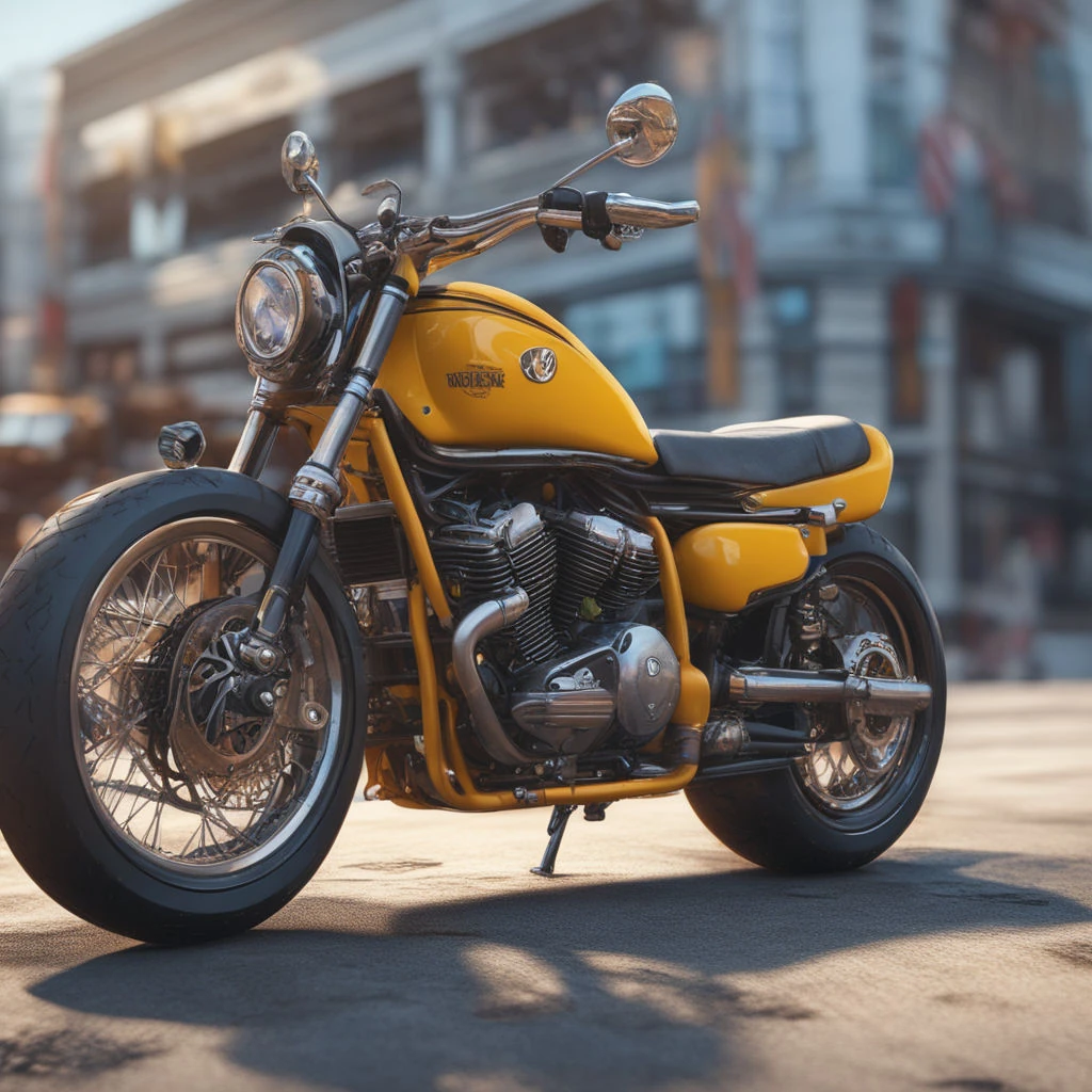 Renkli Baskılı Sayılarla Boyama Hobi Seti: Sarı Motosiklet