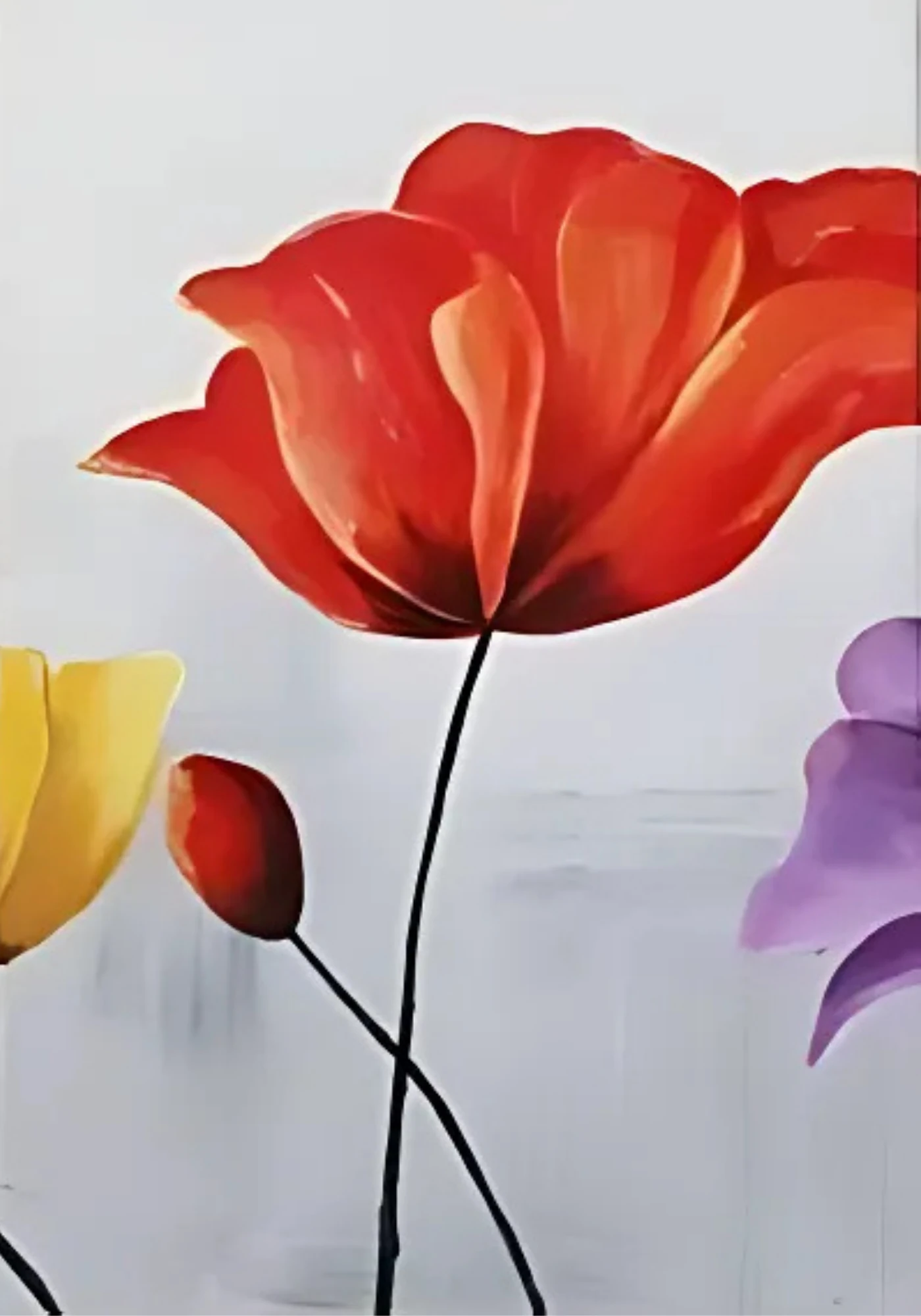 Sayılarla Boyama Hobi Seti Renkli Baskılı: Gelincikler 3 lü set