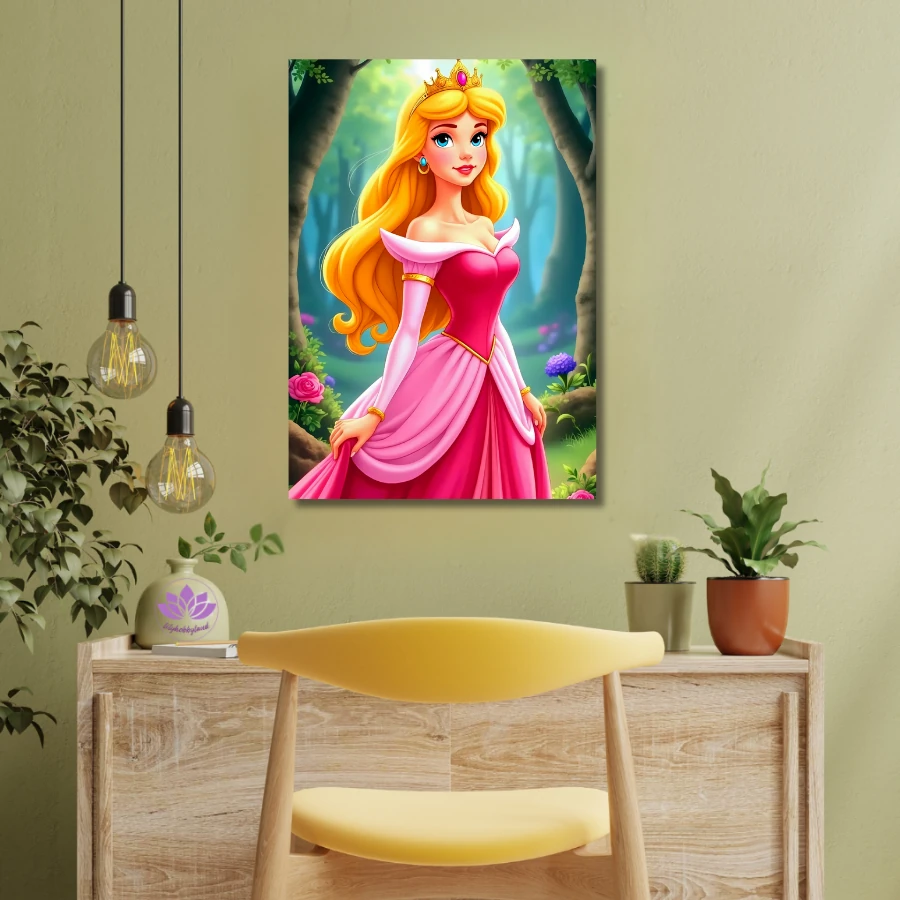 Sayılarla Boyama Seti Kasnağa Gerili  Uyuyan Güzel – Uyanış Anı