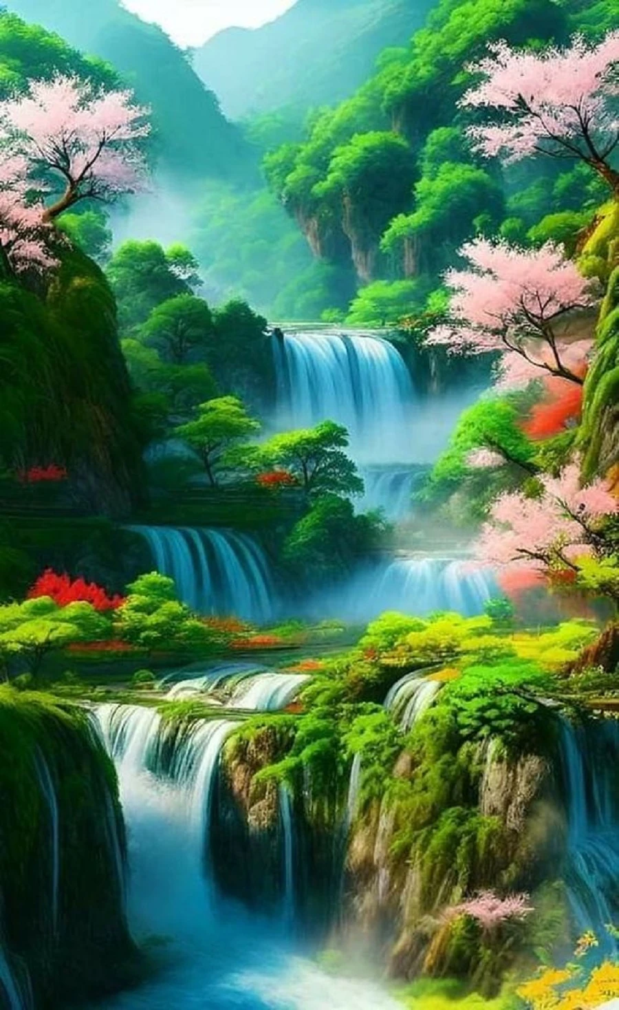 Renkli Baskılı Sayılarla Boyama Hobi Seti: Şelale 2