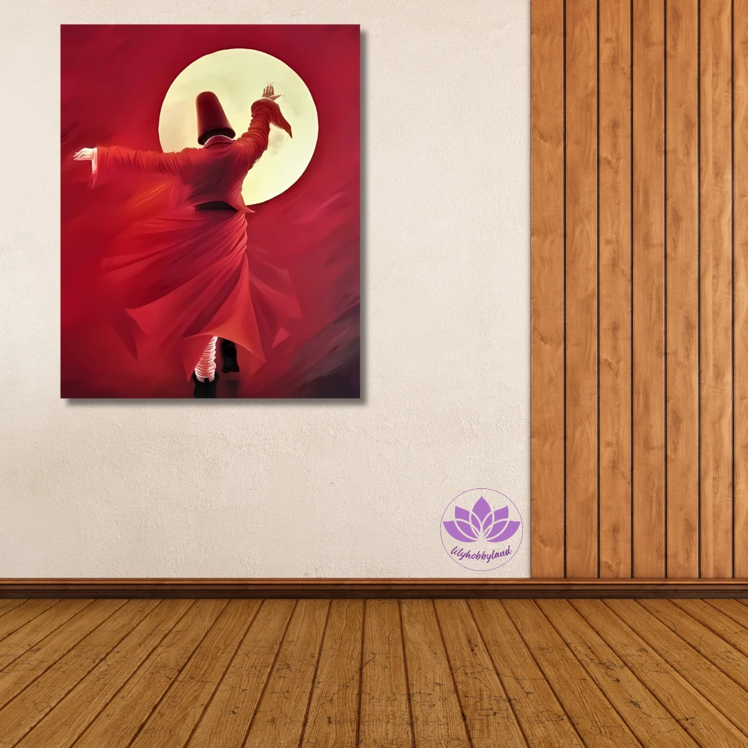 Sayılarla Boyama Hobi Seti Renkli Baskılı: Semazen