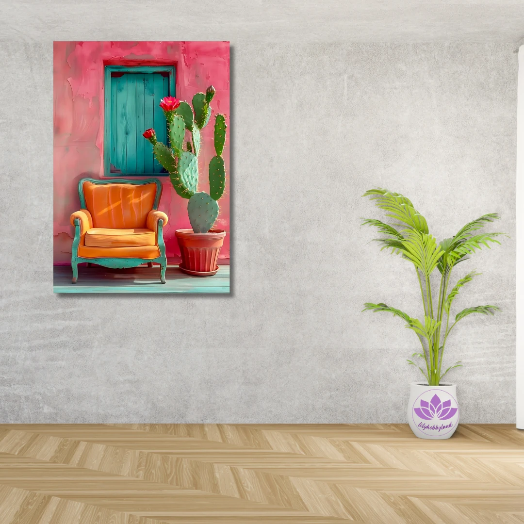 Renkli Baskılı Sayılarla Boyama Hobi Seti:   Köy Evi 2