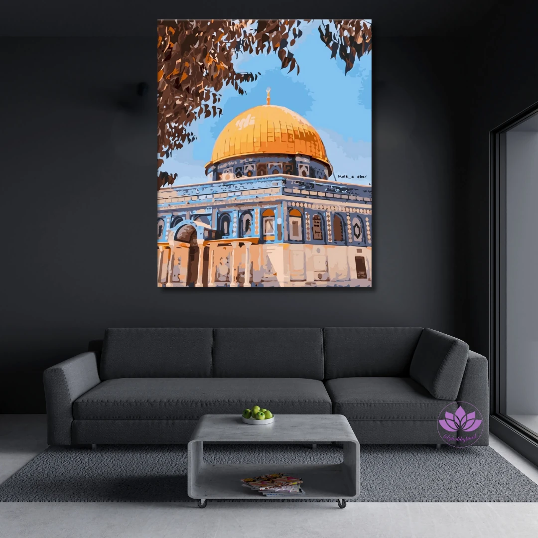 Sayılarla Boyama Seti Kasnağa Gerili İslami Eserler: Mescid-i Aksa 6