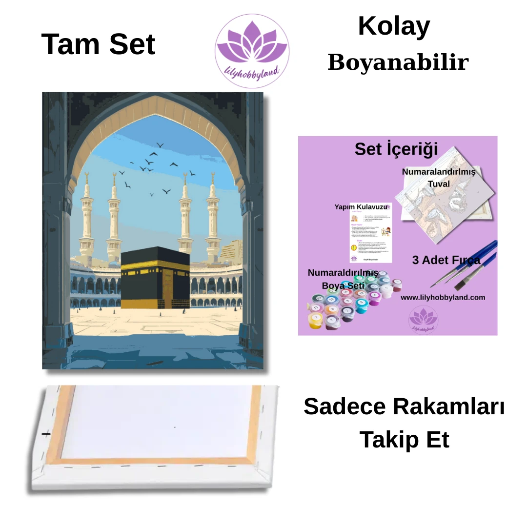 Renkli Baskılı Sayılarla Boyama Hobi Seti: Mescid-i Aksa 7