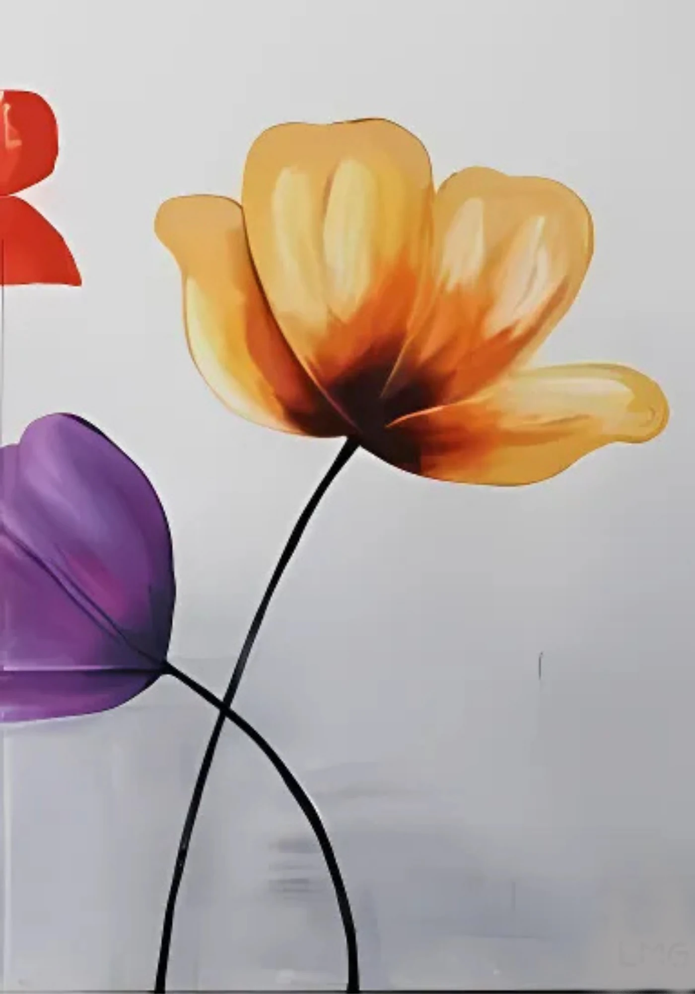 Sayılarla Boyama Hobi Seti Renkli Baskılı: Gelincikler 3 lü set