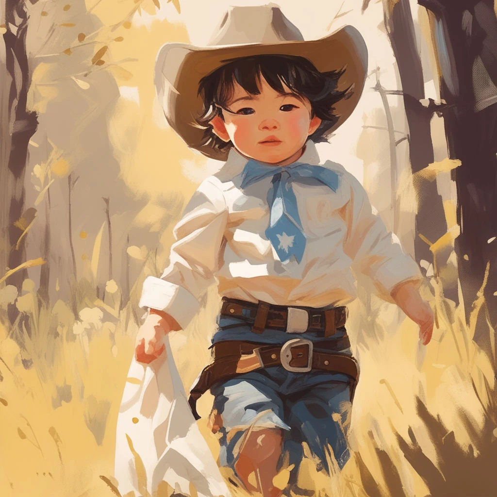 Renkli Baskılı Sayılarla Boyama Hobi Seti:  Kovboy Çocuk