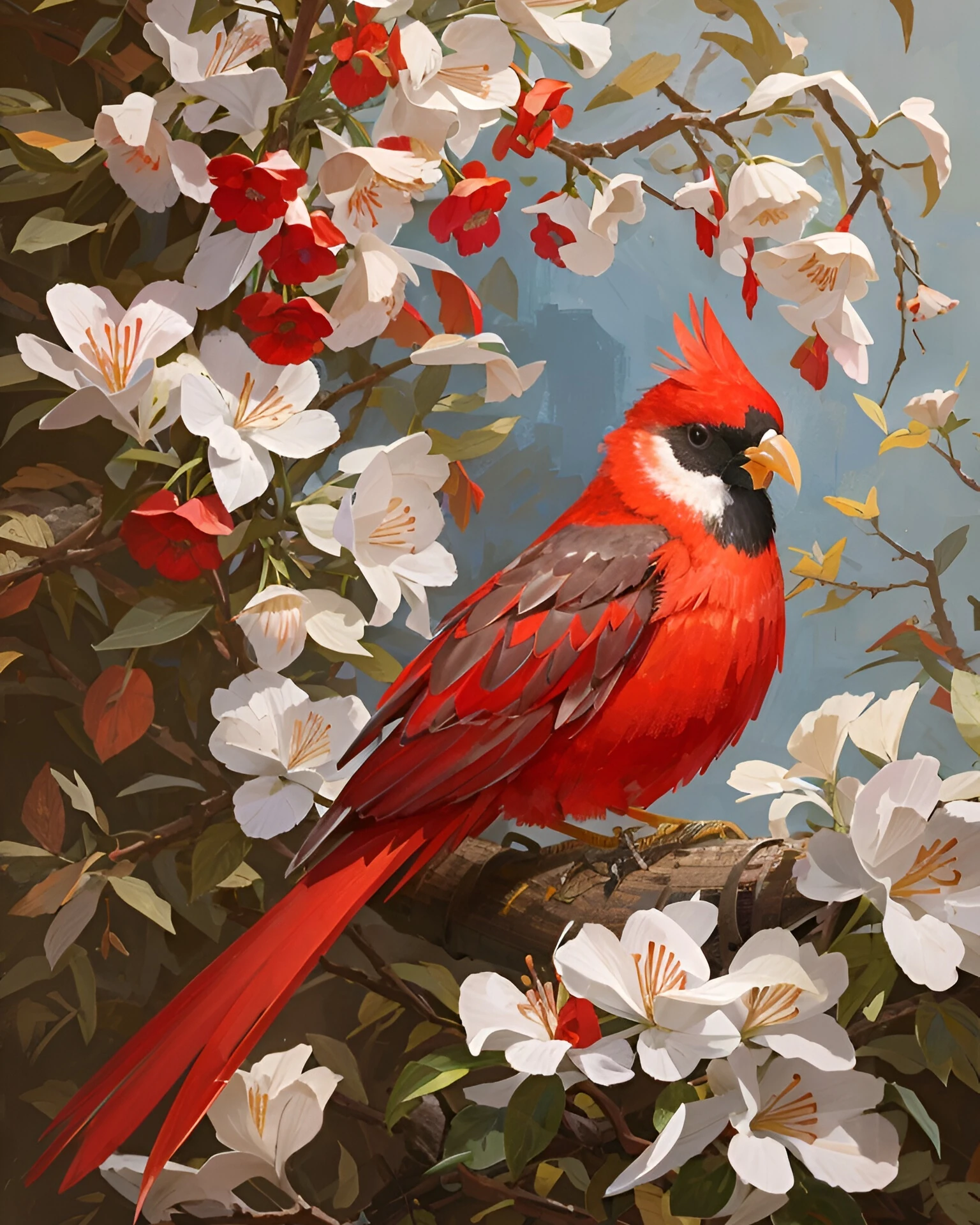 Sayılarla Boyama Hobi Seti Renkli Baskı:  Kırmızı Kuş