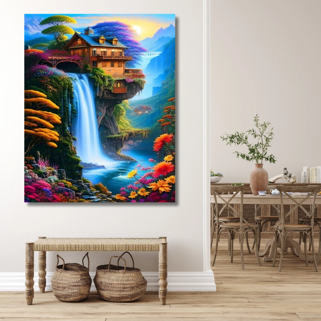 Sayılarla Boyama Hobi Seti Renkli Baskı:  Şelale