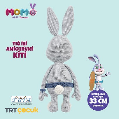 Amigurumi Seti, Akıllı Tavşan Momo, Amigurumi Oyuncak LAK12