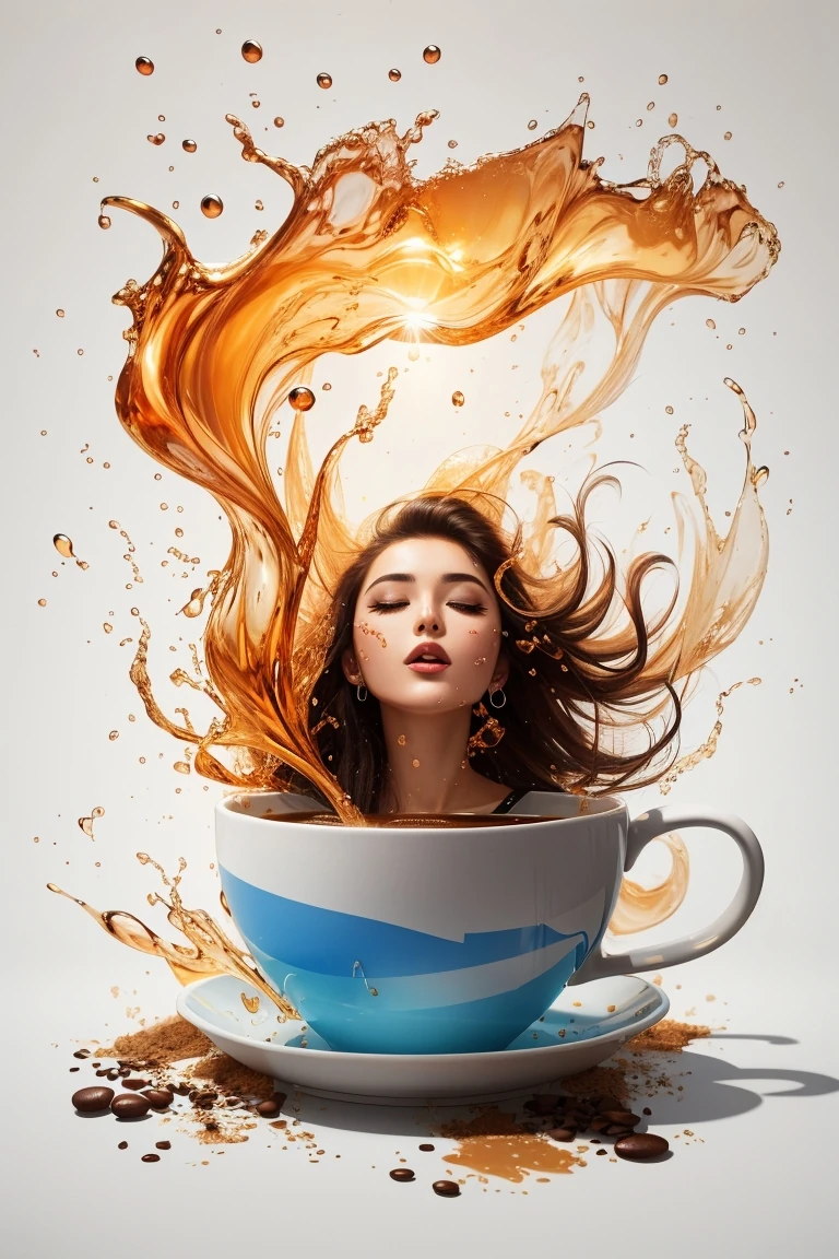 Renkli Baskılı Sayılarla Boyama Hobi Seti:  Kahve Güzeli