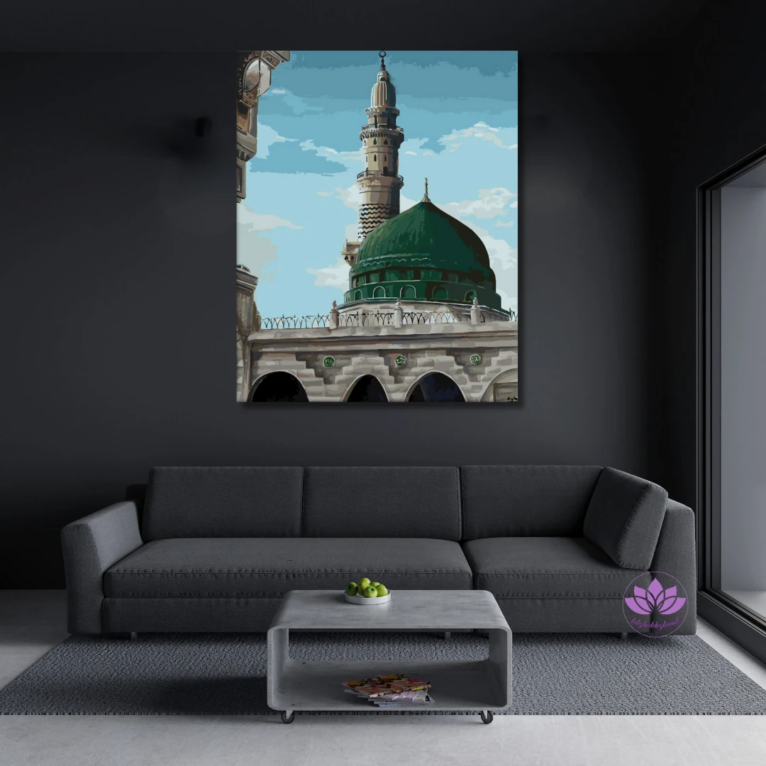 Sayılarla Boyama Seti Kasnağa Gerili İslami Eserler: Mescid-i Nebevi