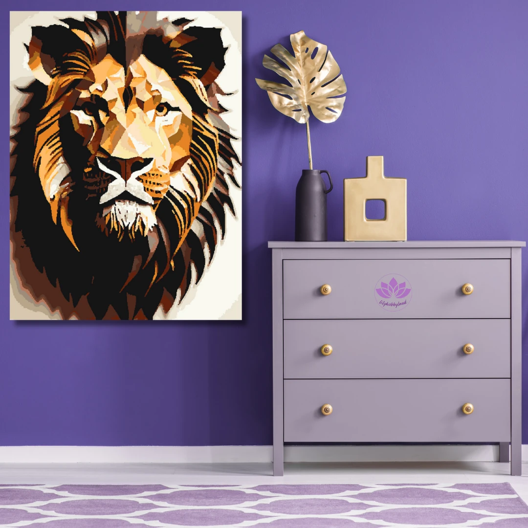 Sayılarla Boyama Hobi Seti Renkli Baskı: Lider Aslan