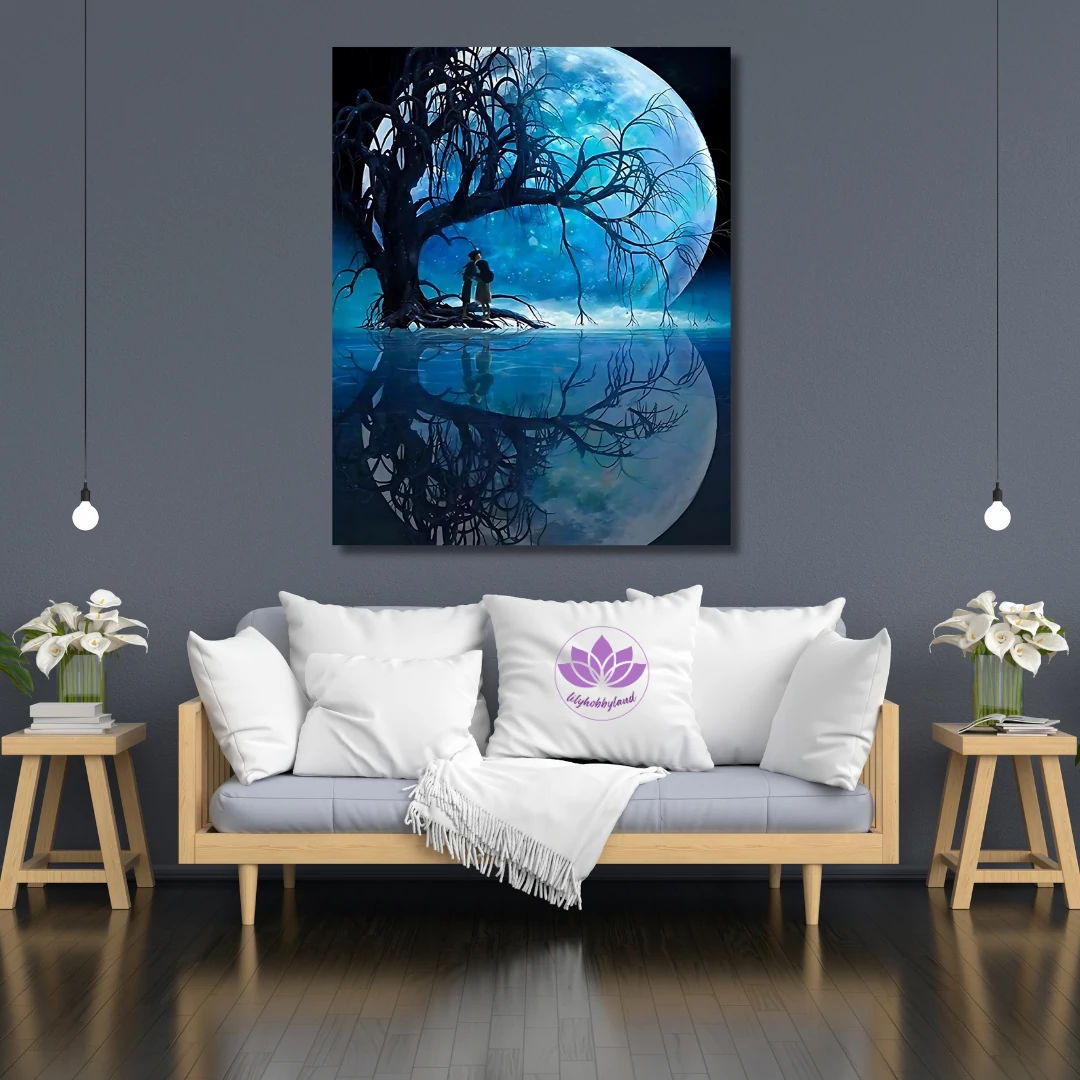 Sayılarla Boyama Hobi Seti Renkli Baskılı: Mavi Gece