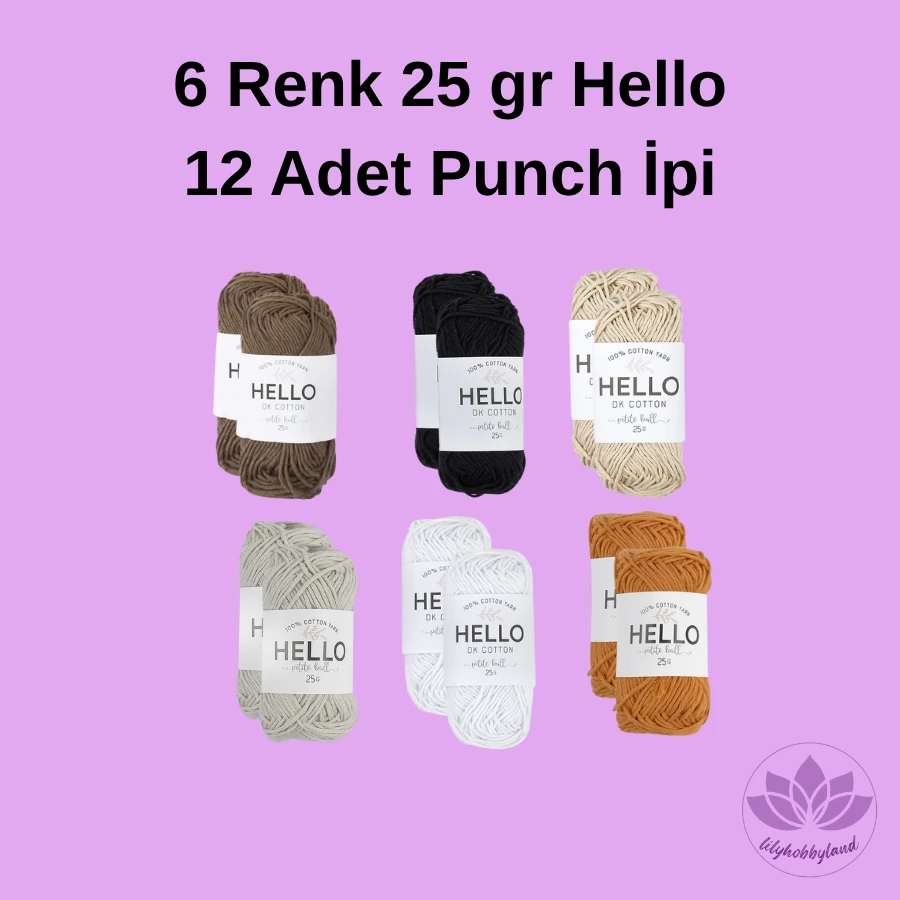 Punch Nakış Başlangıç Seti – 6 Renk İplikli, Kumaşlı, Kasnaklı, İğneli Tam Set (Yeni Başlayanlar İçin)