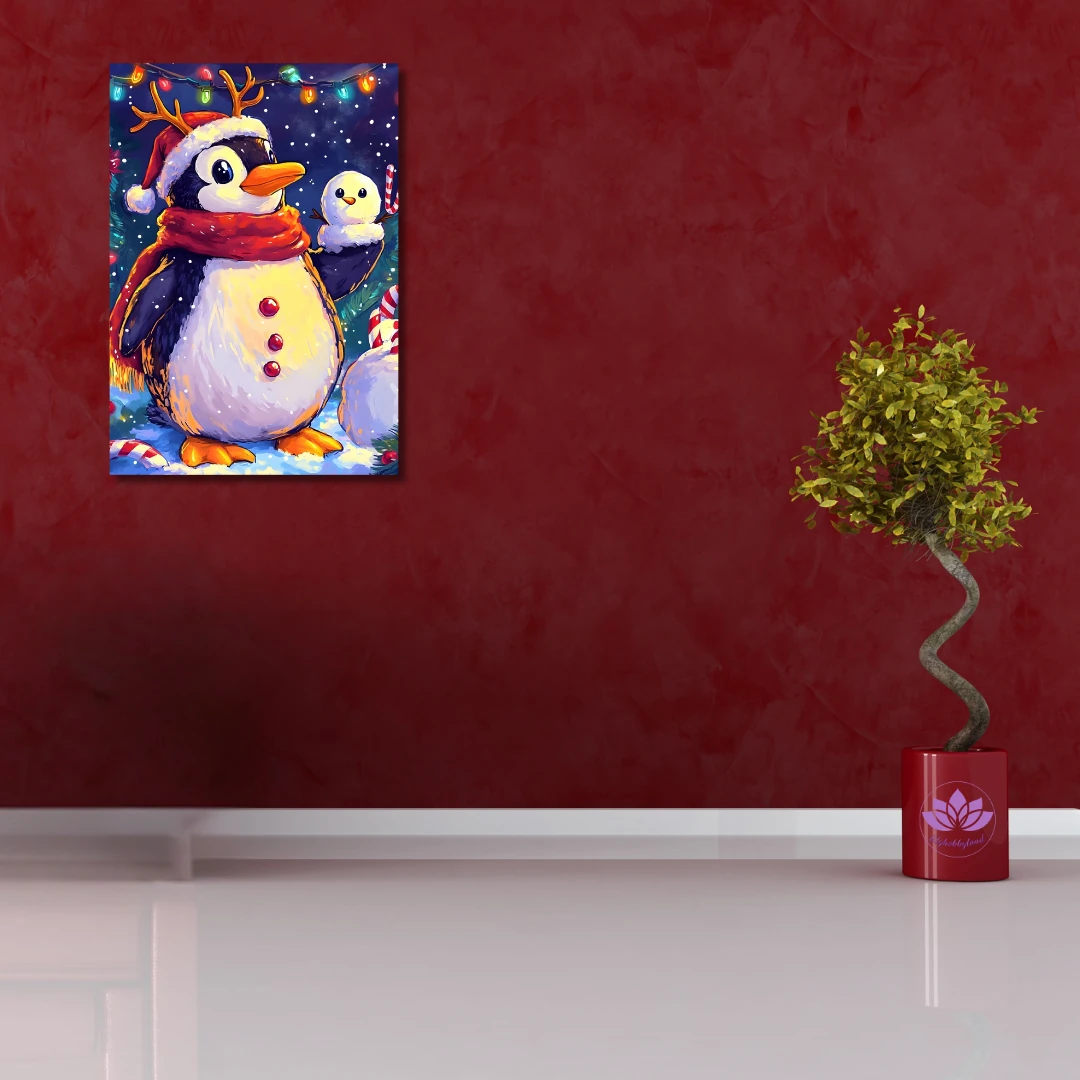  Sayılarla Boyama Seti Yeni Yıl Temalı:  Karda Penguen