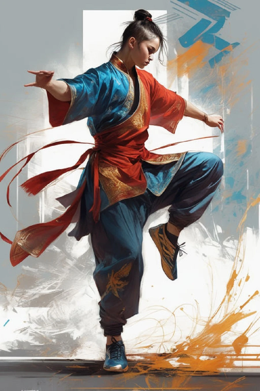 Renkli Baskılı Sayılarla Boyama Hobi Seti:  Samuray Kız