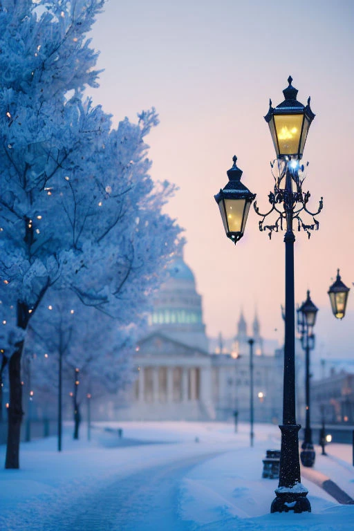 Renkli Baskılı Sayılarla Boyama Hobi Seti:  Kış Gecesi