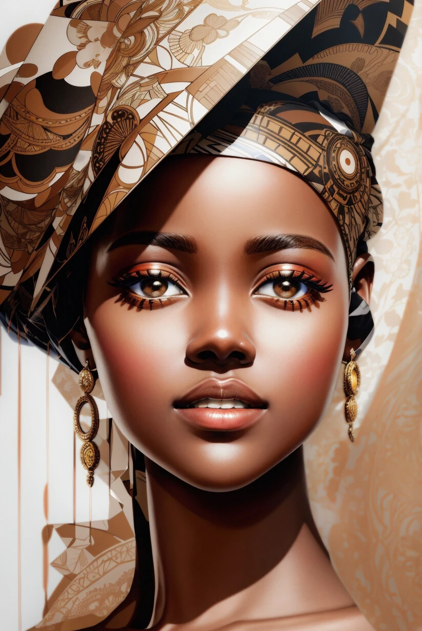 Renkli Baskılı Sayılarla Boyama Hobi Seti:  Afrika Güzeli 7