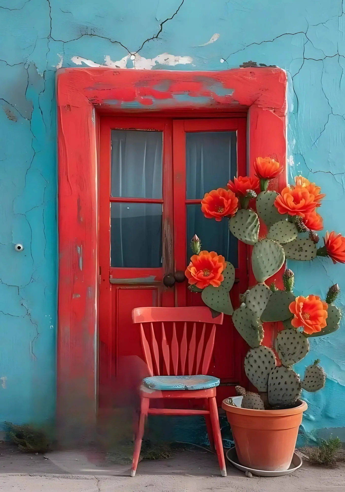 Renkli Baskılı Sayılarla Boyama Hobi Seti:   Köy Evi 3