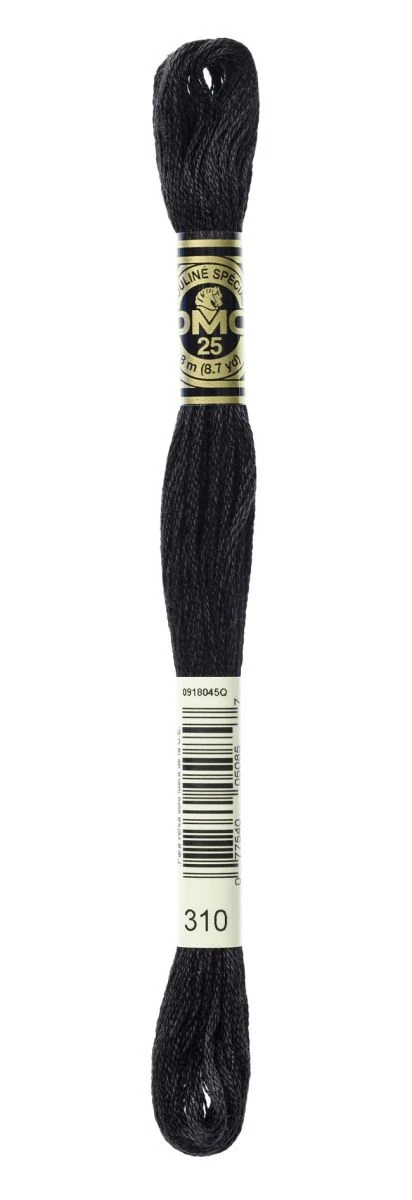 DMC Muline İplik Renk: 310 Siyah