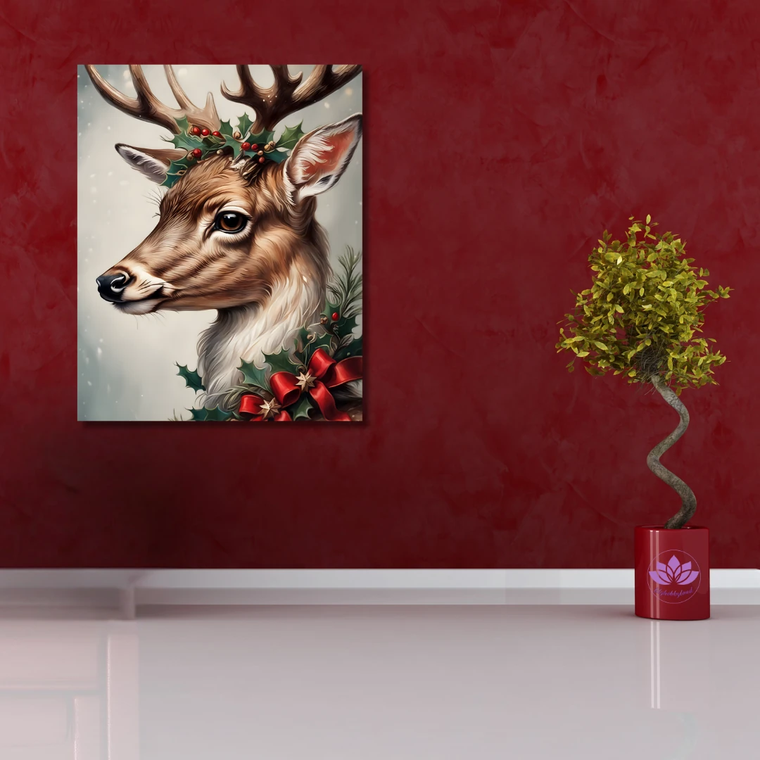  Sayılarla Boyama Seti Yeni Yıl Temalı:  Süslü Geyik