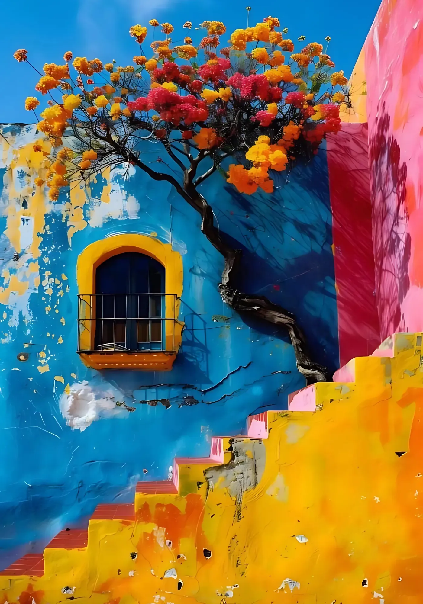 Renkli Baskılı Sayılarla Boyama Hobi Seti:   Köy Evi 4