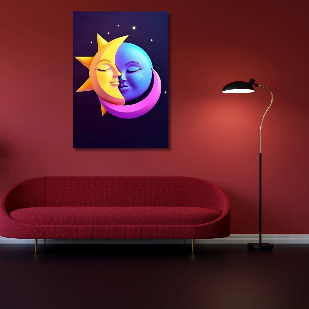 Renkli Baskılı Sayılarla Boyama Hobi Seti:  Ay ve Güneş 1