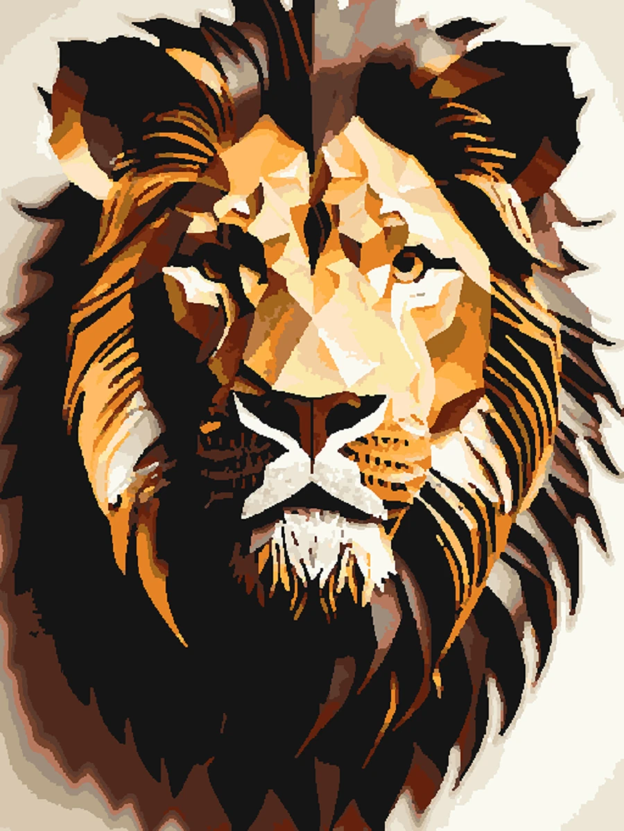 Sayılarla Boyama Hobi Seti Renkli Baskı: Lider Aslan