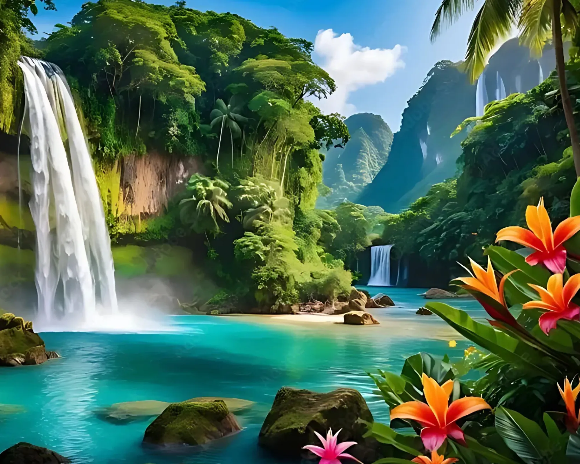 Sayılarla Boyama Hobi Seti Renkli Baskılı : Doğa 4