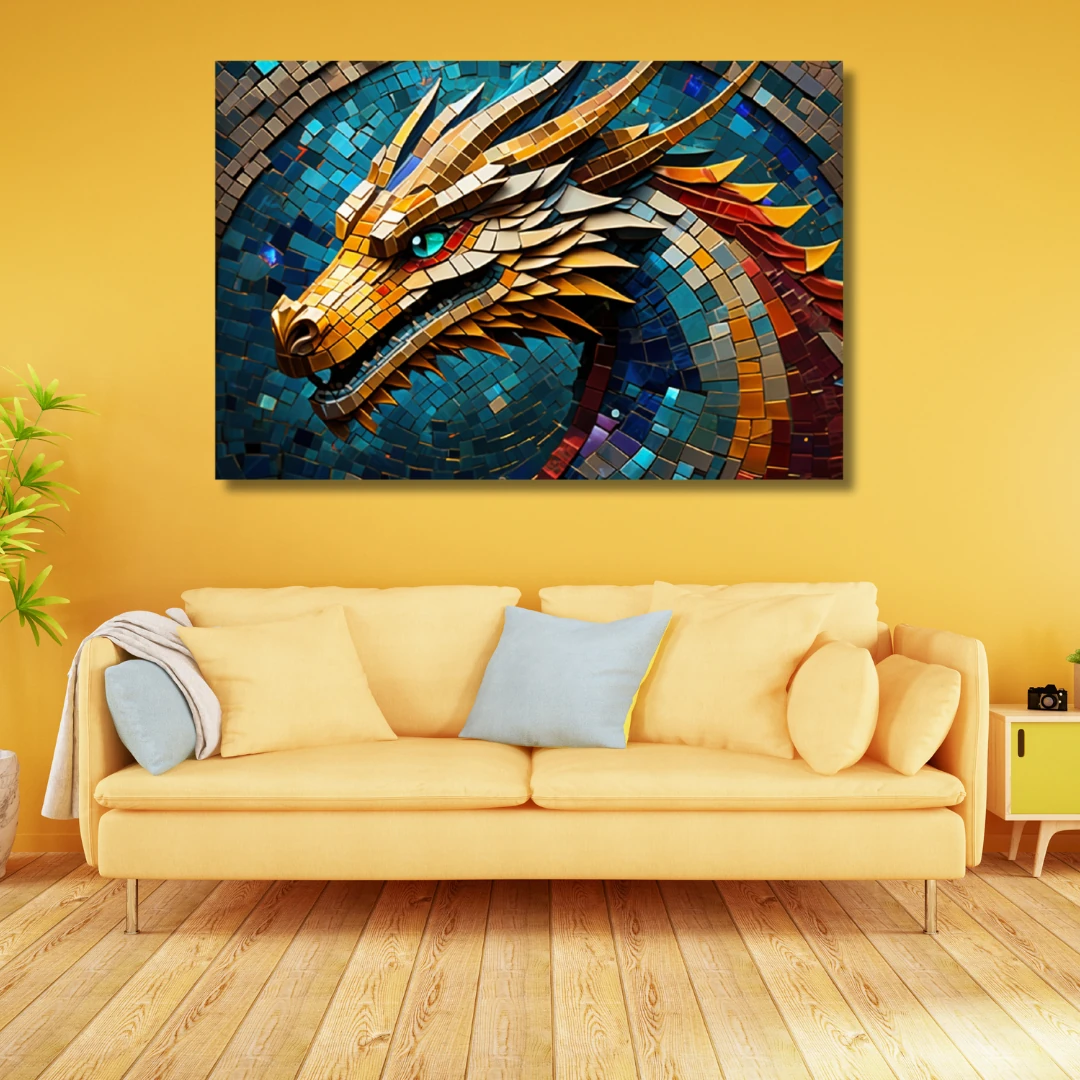 Sayılarla Boyama Hobi Seti Renkli Baskılı: Ejderha