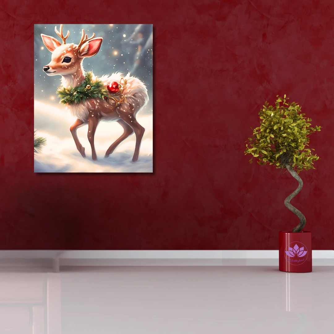  Sayılarla Boyama Seti Yeni Yıl Temalı: Yavru Geyik