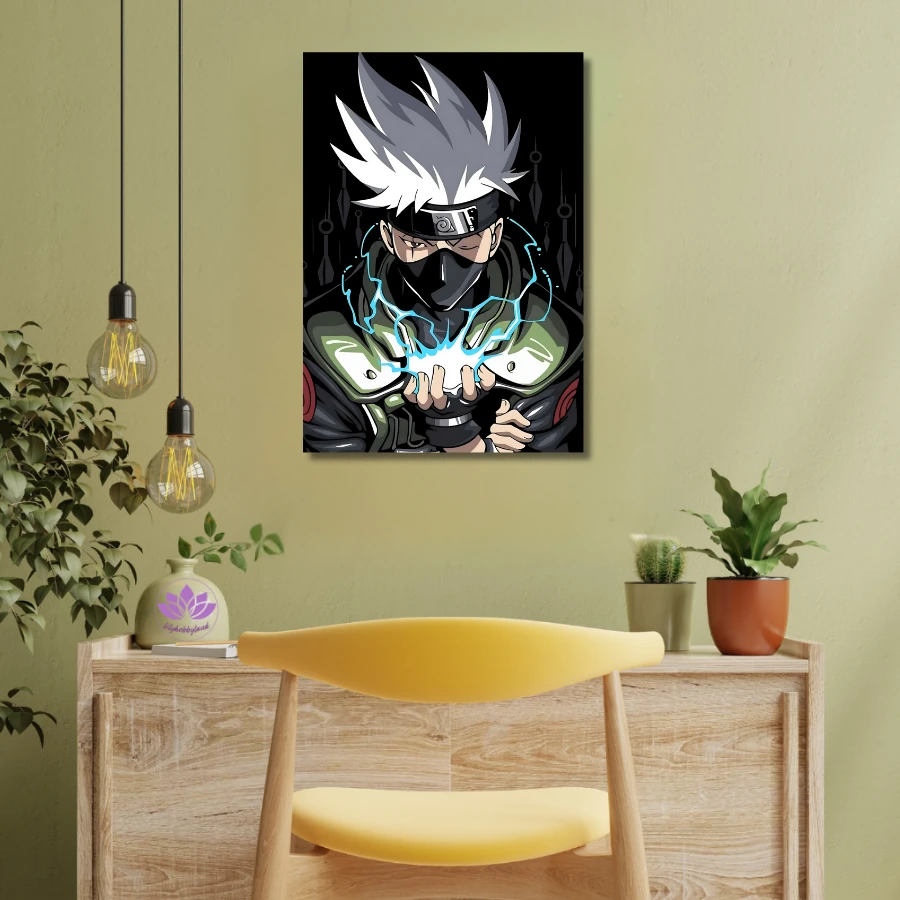 Sayılarla Boyama Seti Kasnağa Gerili: Naruto ,Kakashi - Yıldırımın Eli