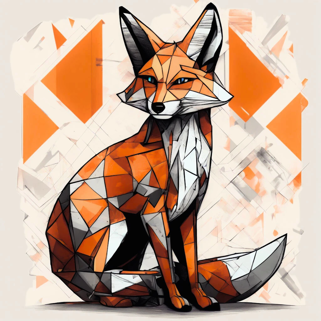 Renkli Baskılı Sayılarla Boyama Hobi Seti: Soyut Tilki