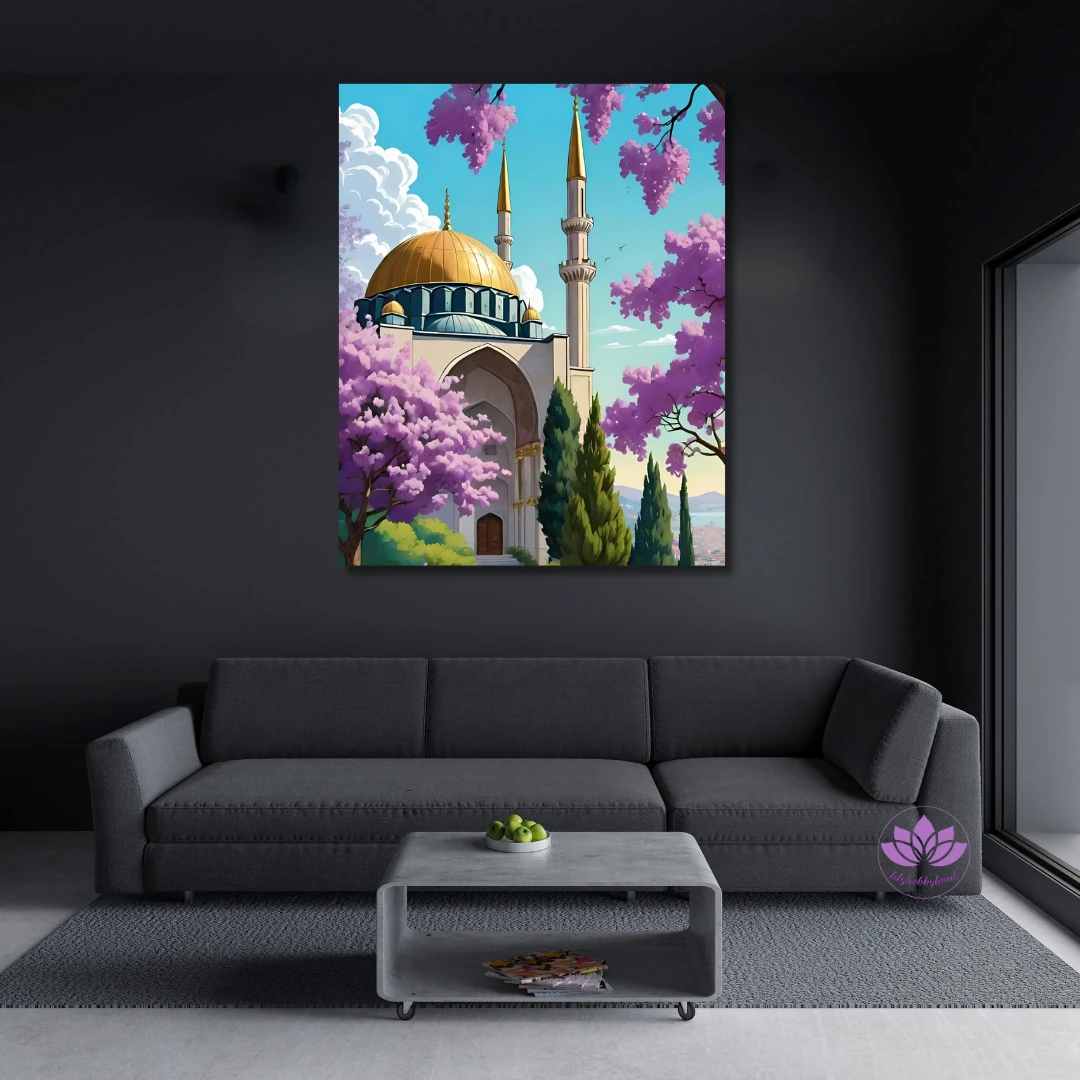 Sayılarla Boyama Seti Kasnağa Gerili İslami Eserler: Erguvan Zamanı