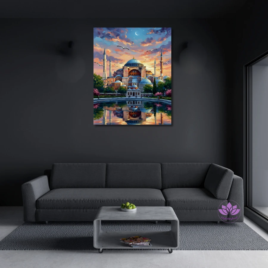 Sayılarla Boyama Seti Kasnağa Gerili İslami Eserler: Ayasofya