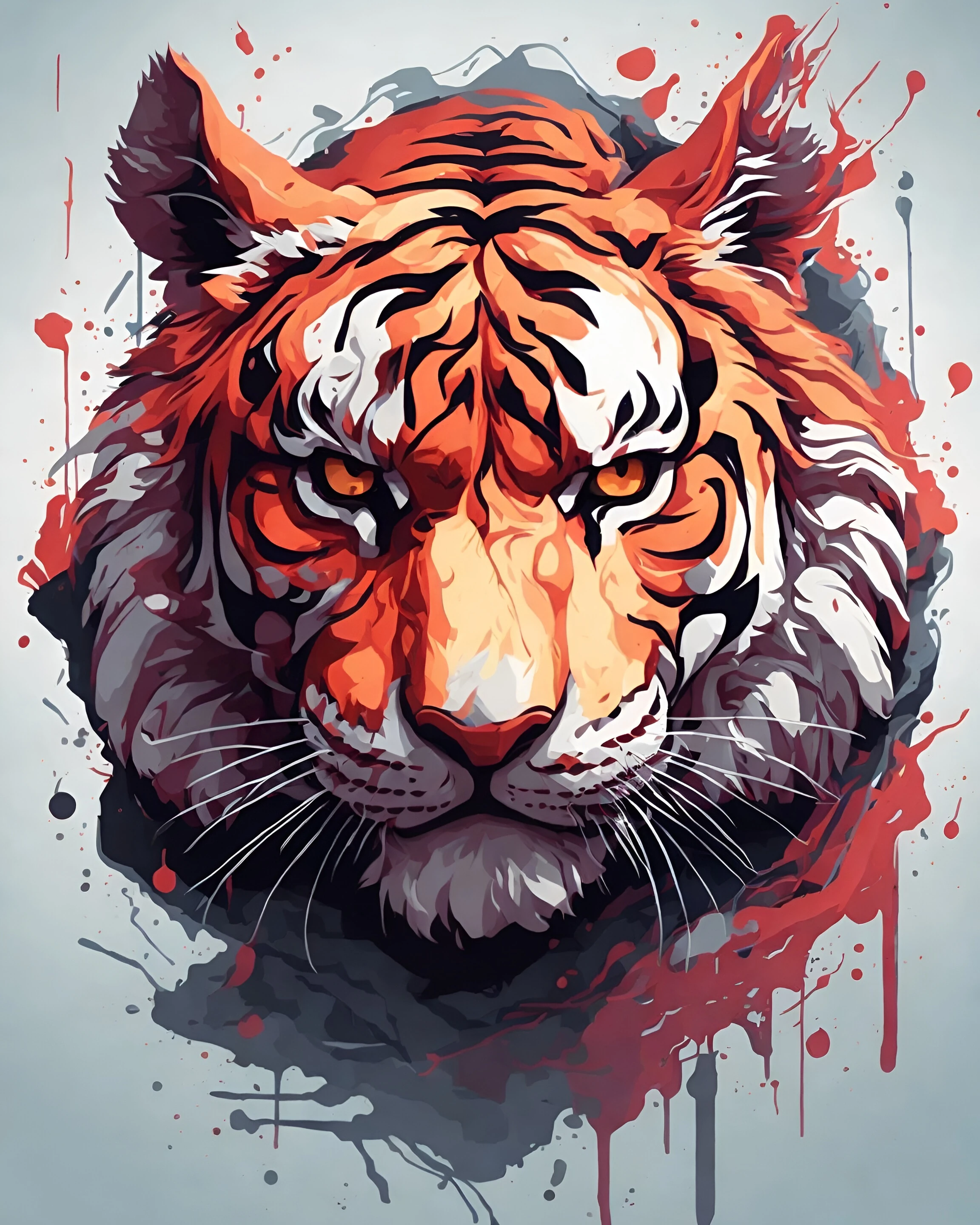 Sayılarla Boyama Hobi Seti Renkli Baskı:  Kızgın Kaplan